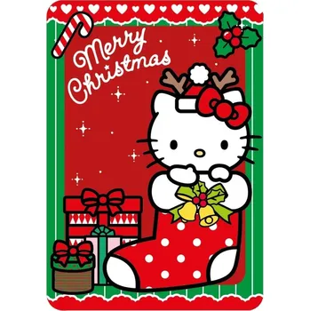 Dětská deka United Essentials • Vánoční flísová deka Hello Kitty - 100 x 140 cm