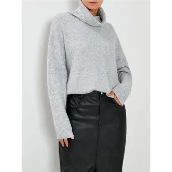 Dámský svetr Sinsay - Melanžový rolák - šedá - 690HK-09M - 690HK-09M-XL