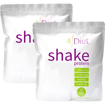 Protein 4Diet 66 porcí Diet Shake Protein - 2000g, Bánán, Pina-Colada (Novinka)