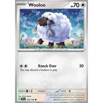 Sběratelská karetní hra Pokémon SCR 124/142 Wooloo - Stellar Crown Stav: Near Mint, Verze: REVERSE HOLO