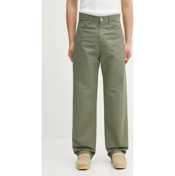 Pánské kalhoty Bavlněné kalhoty Carhartt WIP Landon Pant pánské, zelená barva, I034806.1YFGD, 32, 97X