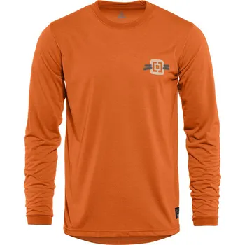 cyklistický dres Horsefeathers Fury pánský dres dlouhý rukáv Burnt Orange velikost M