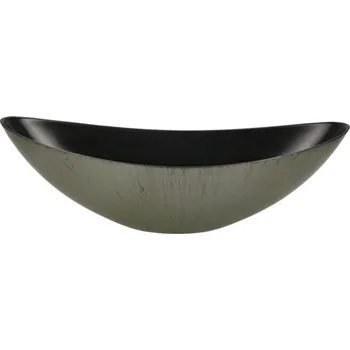 Květináč Plastový zelený květináč lodička 39 x 11,5 x 12,5 cm