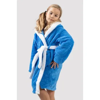 Dívčí župan Dětský župan Králíček modrý s ušima 122/128