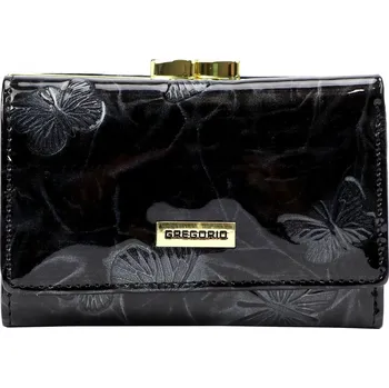 Peněženka Luxusní dámská kožená peněženka s motýlky Gregorio Sihle, černá