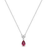 Náhrdelník Brosway FANCY PASSION RUBY s kapkovitým přívěskem - Stříbro 925