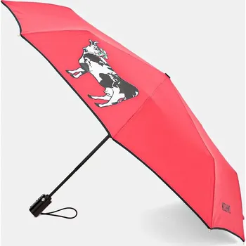 Deštník Deštník Moschino červená barva, 9060 9060.openclose 33X, vel. ONE SIZE