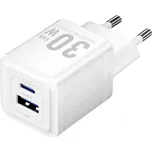 Vention 1x USB-A 1x USB-C GaN 30W bílá