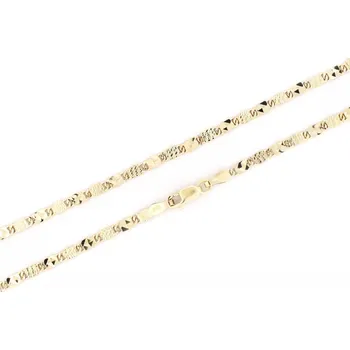 Náramek Leru Zlatý náramek silný s destičkami