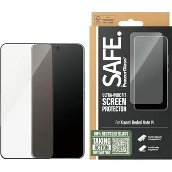 PanzerGlass Safe Ultra-Wide Fit w. Black Frame pro Xiaomi Redmi Note 14