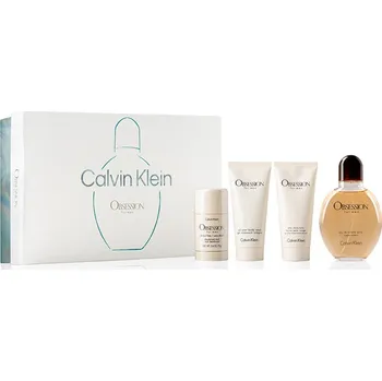 Unisex parfém Calvin Klein Obsession for Men Dárková sada U EDT 125 ml, deostick 75 ml, balzám po holení 100 ml a sprchový gel 100 ml 125 ml
