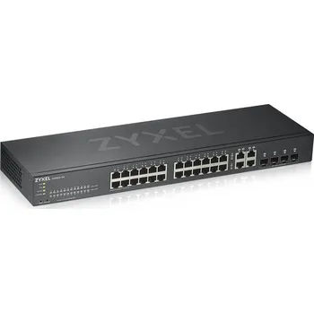 Switch Zyxel GS1920-24v2, 28-port Gigabit WebManaged switch: 24x Gigabit metal + 4x Gigabit combo (metal/SFP), IPv6
