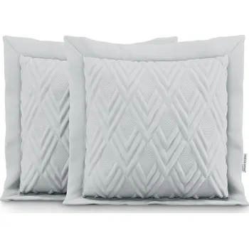 Povlak na dekorativní polštářek Sada povlaků na polštář Ofélie stříbrné - 2 kusy, velikost 45x45*2