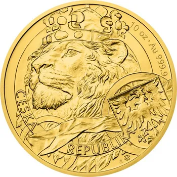 Sběratelství Zlatá 10oz investiční mince Český lev 2025 stand číslováno