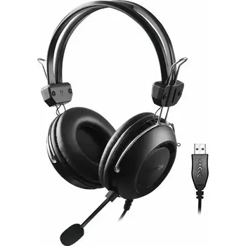 Sluchátka Herní sluchátka A4tech HU-35 USB černá, s mikrofonem