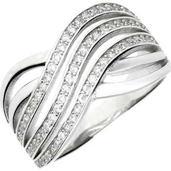 Prsten Argento 72031 Stříbrný prsten - čiré kulaté zirkony | Velikost prstenu: 58mm