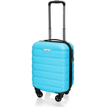 AVANCEA Skořepinový cestovní kufr DE2708 světle modrý XS 47x31x21 cm