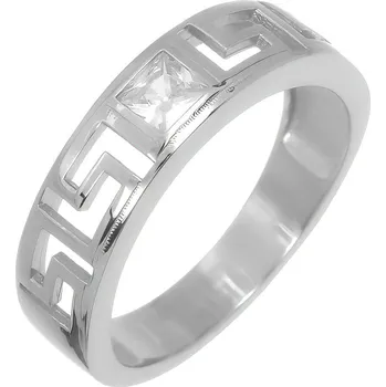 Prsten Argento 73033 Stříbrný prsten - čirý zirkon ve tvaru čtverce | Velikost prstenu: 58mm