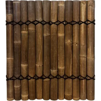 Plot Panel z půlkruhových bambusových tyčí tmavě hnědé barvy 90 x 100 cm