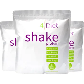 Protein 4Diet 99 porcí Diet Shake Protein - 3000g, Pina-Colada (Novinka), Jogurt s višní (Novinka), Čokoláda
