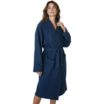 Dámský župan Vn.Lot Dámský tmavě modrý nadměrný froté župan Barva: Tmavě modrá, Velikost: 4XL