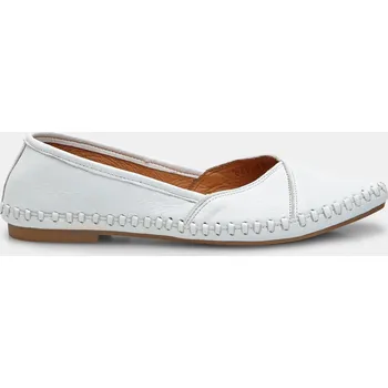 Dámské baleríny Baťa dámské kožené baleríny bílé, vel. 39