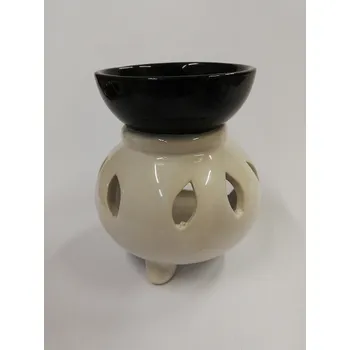 Aroma lampa Aromalampa keramická bílá - výška 10 cm