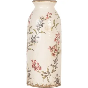 Váza Keramická váza s kytičkami Tilda – 8x20 cm