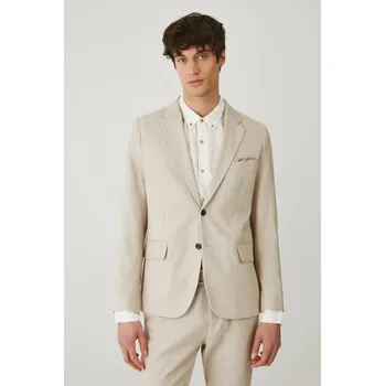 Dámské sako Sako s příměsí lnu Medicine béžová barva RS25.MKM703 08M, vel. XXL