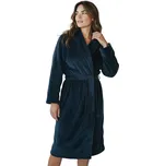 F2F Dámský tmavě modrý mikroplyšový župan Barva: Modrá, Velikost: XL-2XL