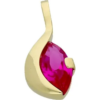 Přívěsek Goldstore Zlatý lesklý přívěsek s rubínem Váha: 0.65 g