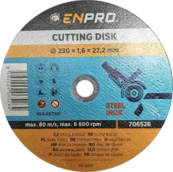 Řezný kotouč Kotouč na kov řezný Ø 230 x 1,6 x 22,2 mm, ENPRO