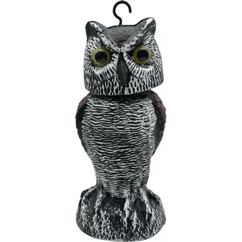 Maketa sovy na plašení ptactva s pohyblivou hlavou menší s háčkem (GPT7)