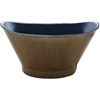 Květináč Plastový zlatý květináč vanička 22 x 15 cm