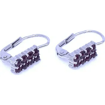 Náušnice Český Granát Jan Kos jewellery Stříbrné náušnice 13039245001