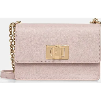 Kabelka Kožená kabelka Furla růžová barva, BAFKACO ARE000 2814S BAFKACO.ARE000.2814S 03X, vel. ONE SIZE