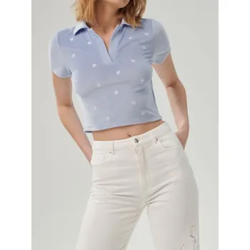 Sinsay - Bavlněné polo tričko - modrá - 7902J-05X - 7902J-05X-L