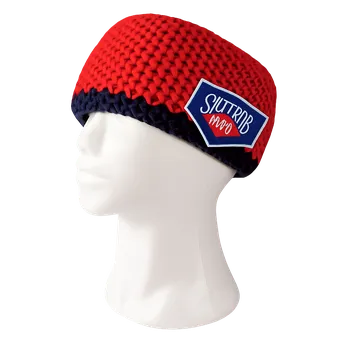 Sportovní čelenka SKITRAB Fascia Super Maximo, červená/tmavě modrá pletená čelenka