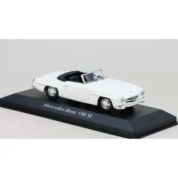 autíčko Minichamps Mercedes-Benz 190 SL W121 1955 1:43 bílá - Maxichamps Mercedes 190 SL - kovový model