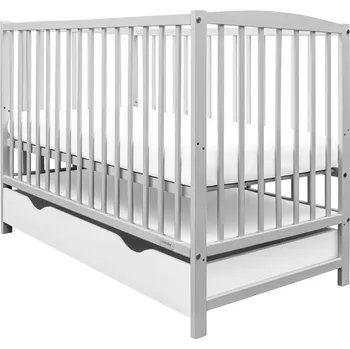 Dětská postýlka Dětská postýlka se šuplíkem NEW BABY Lilly, šedá