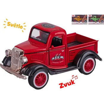 autíčko M.T. Auto old timer Pick Up na zpětný chod se světlem a zvukem, tři barvy Barva: Zelená