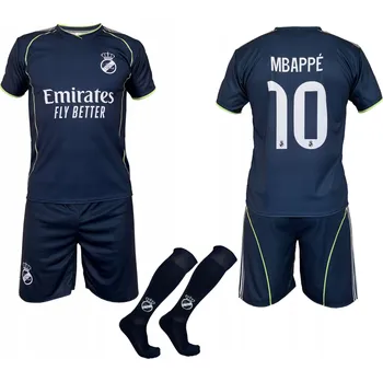 Dětská móda JAKS Dětský fotbalový dres s podkolenkami Mbappé Real Madrid modrý Rozměry: 128