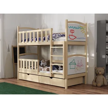 Dětská postel Patrová postel Bart Barva dřeva: Borovice přírodní, Rozměry: 80x180