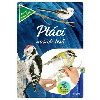 Přírodověda Ptáci našich lesů - 46 ptáků k obkreslení + průhledné papíry