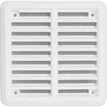 Mřížka větrací - krytka se síťovinou VM, 100 x 100 mm KB, bílá 0307