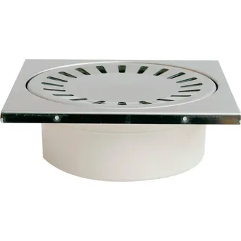 Vpusť podlahová spodní D 50 / 55 mm, nerez rámeček, mřížka SUN, bílá, ENPRO