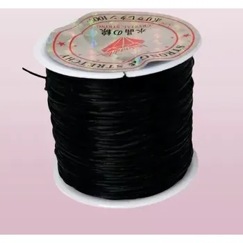 Nit Černá elastická nit – ideální pro korálky a minerály