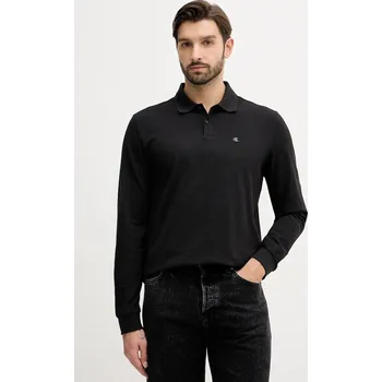 Pánské tričko Bavlněné tričko s dlouhým rukávem Calvin Klein Jeans LV04RE201G černá 99X, vel. S