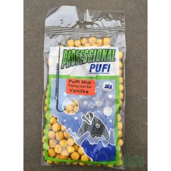 Návnadová surovina PROFESSIONAL Puffi Midi Floating Hook Bait 30 g - Vanilka