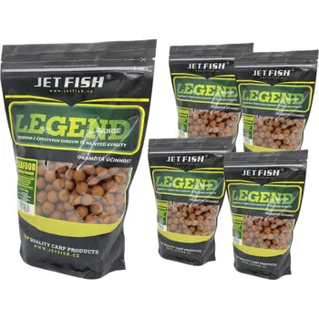 Boilies JET FISH Boilie Legend Range Boilie Seafood Švestka Česnek 20 mm 5+1 kg - 20 mm